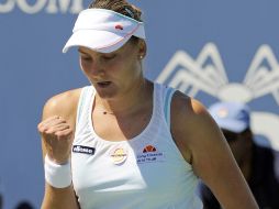Nadia Petrova celebra tras ganar su pase a la final en New Haven. AP  /
