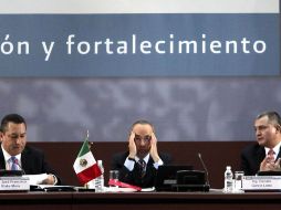Felipe Calderón habla de la violencia en el ‘‘Diálogo por la Seguridad, Evaluación y Fortalecimiento’’. EL UNIVERSAL  /