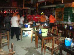 La detonación de una granada en el bar Pinkcheladas en Puerto Vallarta, sucedió la madrugada del jueves pasado. EFE  /