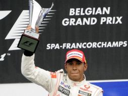Lewis Hamilton se apoderó de la victoria del GP de Bélgica. AFP  /