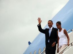 La familia Obama ya se encuentra en  Nueva Orleans, donde esta tarde el mandatario pronunciará un discurso. AFP  /