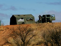 Miembros de la Guardia Nacional en Arizona. El envío de tropas forma parte del despliegue de mil 200 soldados. ARCHIVO AP  /
