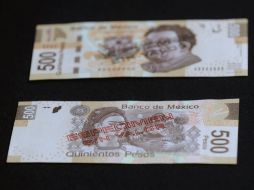 El Banco de México puso en circulación el nuevo billete de 500 pesos que tiene las imágenes de Diego Rivera y Frida Kahlo. EFE  /
