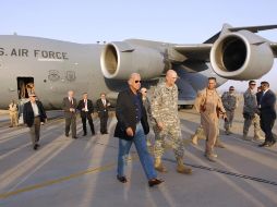 El vicepresidente estadounidense Joe biden llega a Iraq para participar en una ceremonia de “cambio de mando y de misión”. REUTERS  /