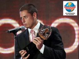 Javier 'Chicharito' Hernández durante el entrega del Balón de Oro. NOTIMEX  /