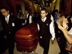 Imagen del velorio de Franklin Brito, quien murió luego de varias huelgas de hambre. EFE  /