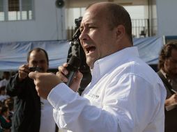 El alcalde de Tlajomulco de Zúñiga,  Enrique Alfaro señaló que no se debe dejar rezagado el proyecto de seguridad. ARCHIVO  /