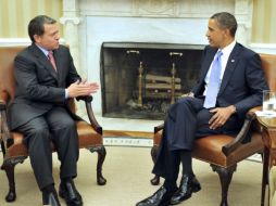Obama recibió a Abdalá II en la Oficina Oval. EFE  /
