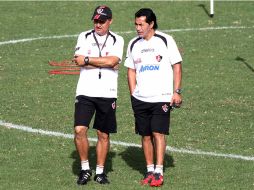 El cuerpo técnico del Atlas, Mata y Galindo, buscará que los jugadores rindan lo que deben. MEXSPORT  /