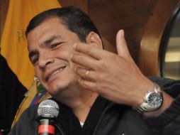 Rafael Correa, presidente de Ecuador, reveló la existencia del segundo sobreviviente. AFP  /