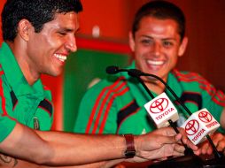 Francisco Rodríguez y Javier Hernández se mostraron felices de volver a jugar en Guadalajara. EL INFORMADOR  E. PACHECO  /