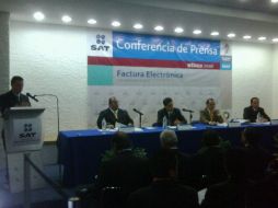 Aspecto de la conferencia de presentación del nuevo esquema de facturación. ESPECIAL  /