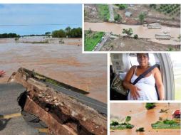 El derrumbe de tres puentes mantiene incomunicadas a cinco localidades del Estado. ESPECIAL  /