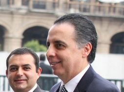Guillén recordo que legisladores de estados fronterizos se han reunido con Ernesto Cordero (derecha) secretario de Hacienda . NTX  /