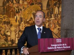 Calderón no quiso especular sobre una posible fecha para la reducción de la violencia que vive el país. NTX  /