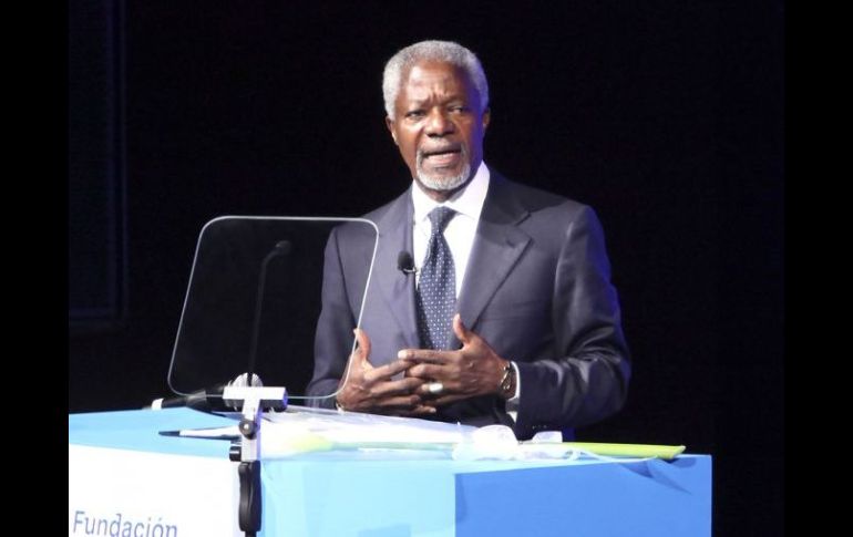 El ex secretario general de la ONU , Kofi Annan, durante su participación en el evento “México Siglo XXI”. EL UNIVERSAL  /