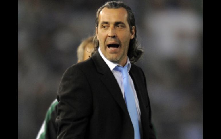 Sergio Batista durante el duelo de Argentina ante España. AP  /