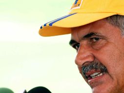 El técnico Ricardo Ferretti en la rueda de prensa. MEXSPORT  /