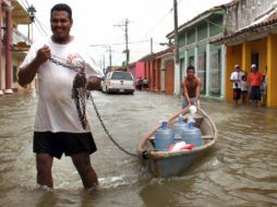 Las intensas lluvias han inundado varios municipios veracruzanos. NTX  /