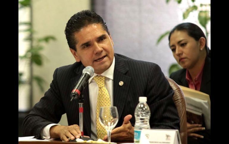 Silvano Aureoles en reunión de las comisiones unidas de Gobernación, Defensa Nacional, Marina, Justicia y Seguridad Pública.ELUNIVERSAL  /