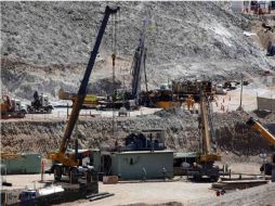 El túnel del 'plan B', a cargo de la perforadora T-130, que el jueves había alcanzado 268 m de un total de 630 m. REUTERS  /