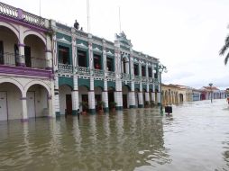 Las quinientas casas catalogadas como monumentos con valor histórico están afectadas por la inundación. EFE  /