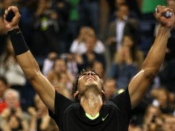Rafa Nadal festeja su triunfo en el US Open. AFP  /