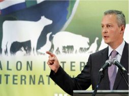 Bruno Le Maire, pronuncia un discurso para la inauguración de la Feria Internacional de Ganadería del Espacio de 2010. REUTERS  /