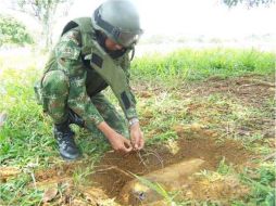 El hallazgo se produjo por la policía colombiana en las montañas de Sonsón. ESPECIAL  /