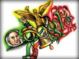 El logo presenta a Miguel Hidalgo, la figura del Ángel de la Independencia y al final un personaje del México prehispánico. ESPECIAL  /