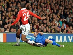 Foto de acción de Antonio Valencia cuando se lesionó. EFE  /