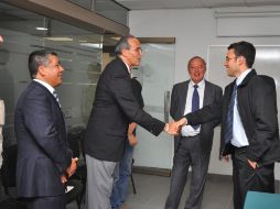 Izq-der Francisco Morfín, Dir. Académico, Francisco Castro, Área Tecnológica Ciatec, Luis Torreblanca, Dir. Ciatec, Luis Orozco. ITESO  /