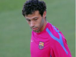 Javier Mascherano durante una sesión de entrenamientos. AP  /