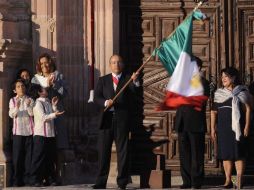 El Presidente Calderón revivió el Grito de Independencia en el pueblo de Dolores Hidalgo como lo hiciera Miguel Hidalgo en 1810. NTX  /