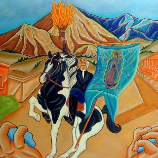 Gustavo Sánchez dedica mural al Bicentenario de Independencia