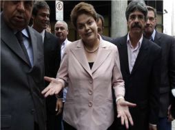 Rousseff sigue encaminada a obtener la mayoría de los votos en primera ronda el 3 de octubre. AP  /
