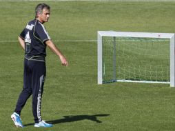 José Mourinho durante un entrenamiento con el Real Madrid. EFE  /