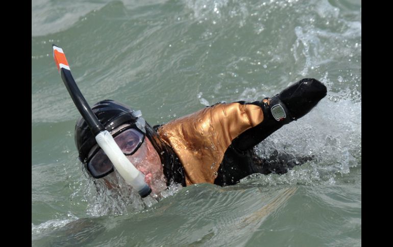 Croizon había entrenado los últimos dos años en una piscina durante 35 horas semanales. AFP  /