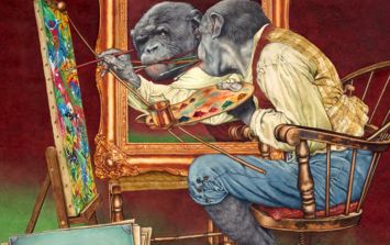 Mono se consagra como pintor en zoológico de Brasil