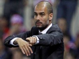 El entrenador del Barcelona Josep Guardiola dirigiendo un partido. EFE  /