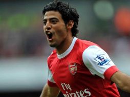El jugador mexicano Carlos Vela saldrá como titular en el próximo partido del Arsenal. MEXSPORT  /
