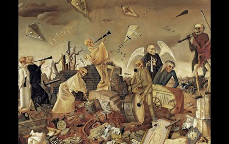 Triunfo de la muerte (Los esqueletos interpretan una danza) fue pintada en 1944.EFE  /