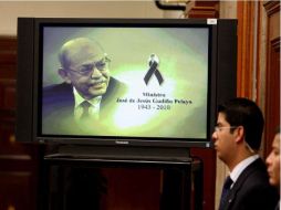 Los ministros de la SCJN guardaron hoy un minuto de silencio en memoria del ministro José de Jesús Gudiño Pelayo. NTX  /
