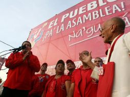 Hugo Chávez no se hizo presente en el acto multitudinario del Partido Socialista Unido de Venezuela. EFE  /