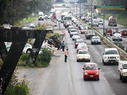 En Periférico y Tutelar se proyecta un nodo vial, pero las obras están inconclusas por un litigo. E. PACHECO  /