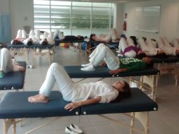 Estudiantes de Fisioterapia de UVM, realizan sus actividades en el Campus Zapopan.  R. ZAPATA  /