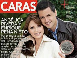 La revista difundió a través de su perfil de Twitter la portada de su próxima edición, donde aparece Peña Nieto con Angelica. ESPECIAL  /