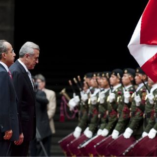 Calderón recibe a presidente de Líbano