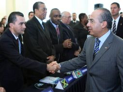 El Presidente Calderón urgió a abordar con 'urgencia' el tema del cambio climático  en el Foro de Eficiencia Energética. NTX  /