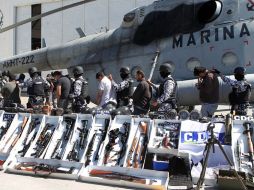 La Secretaría de Marina de México detuvo a 30 presuntos integrantes del Cártel del Golfo. EL UNIVERSAL  /